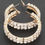 Thumbnail: Double Layered Rhinestones Hoops