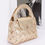 Thumbnail: Faux Metallic Leather Braided Embossed Handle Bag