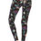 Thumbnail: Long Yoga Style Banded Lined Floral Printed Knit Legging With High Waist