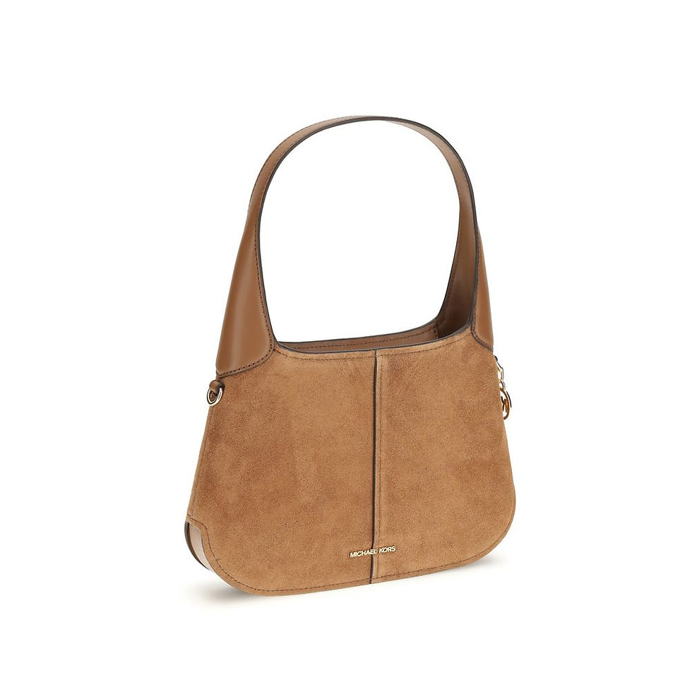 Thumbnail: Michael Kors Beige Calf Leather Bos Taurus Shoulder Bag