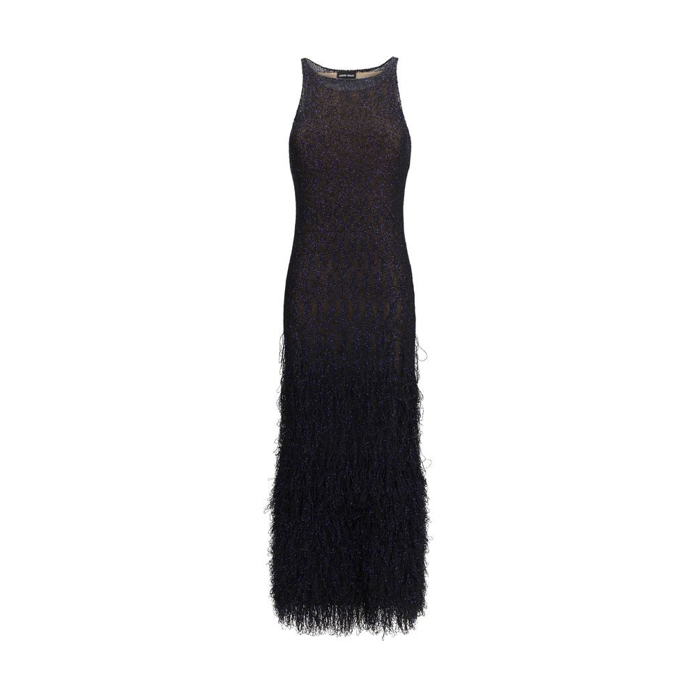 Giorgio Armani Blue Polyamide Cocktail Dress