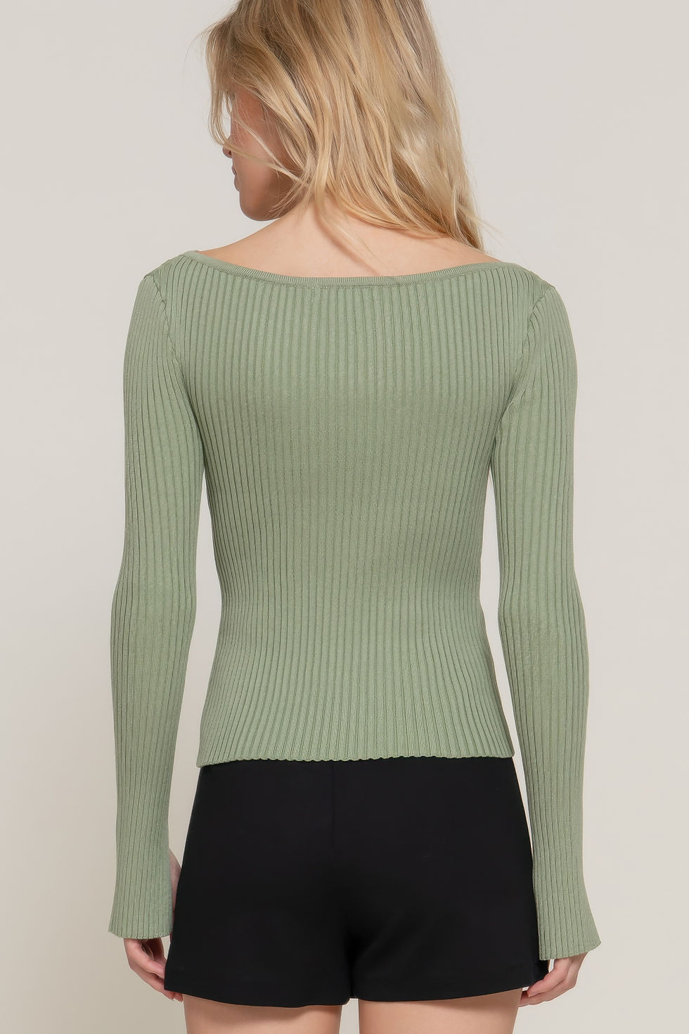 Thumbnail: Long Sleeve Boat Neck Sweater