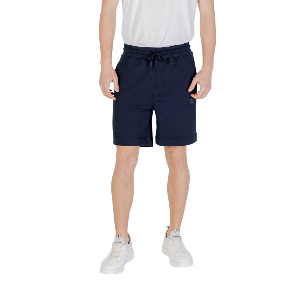 Hugo Boss Blue Cotton Bermuda Shorts