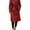 Thumbnail: Dolce & Gabbana Red Leather Belted Full Zip Trench Coat Jacket