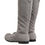 Thumbnail: Dolce & Gabbana Gray Shearling Lace Up Knee High Boots Shoes