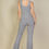 Thumbnail: Solid Flare Leg Sports Jumpsuit