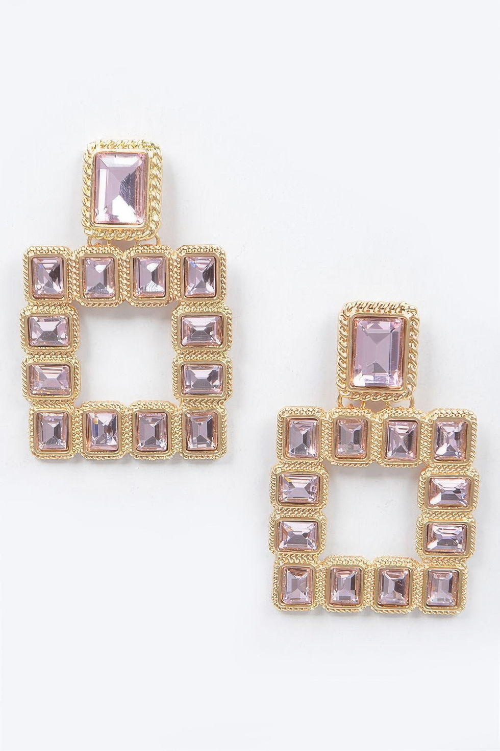 Thumbnail: Multi Square Gemstone Earrings