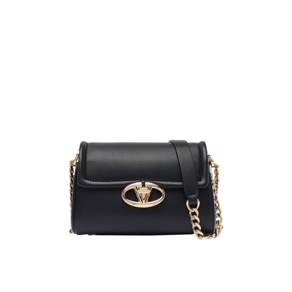 Valentino Garavani Black Leather Shoulder Bag