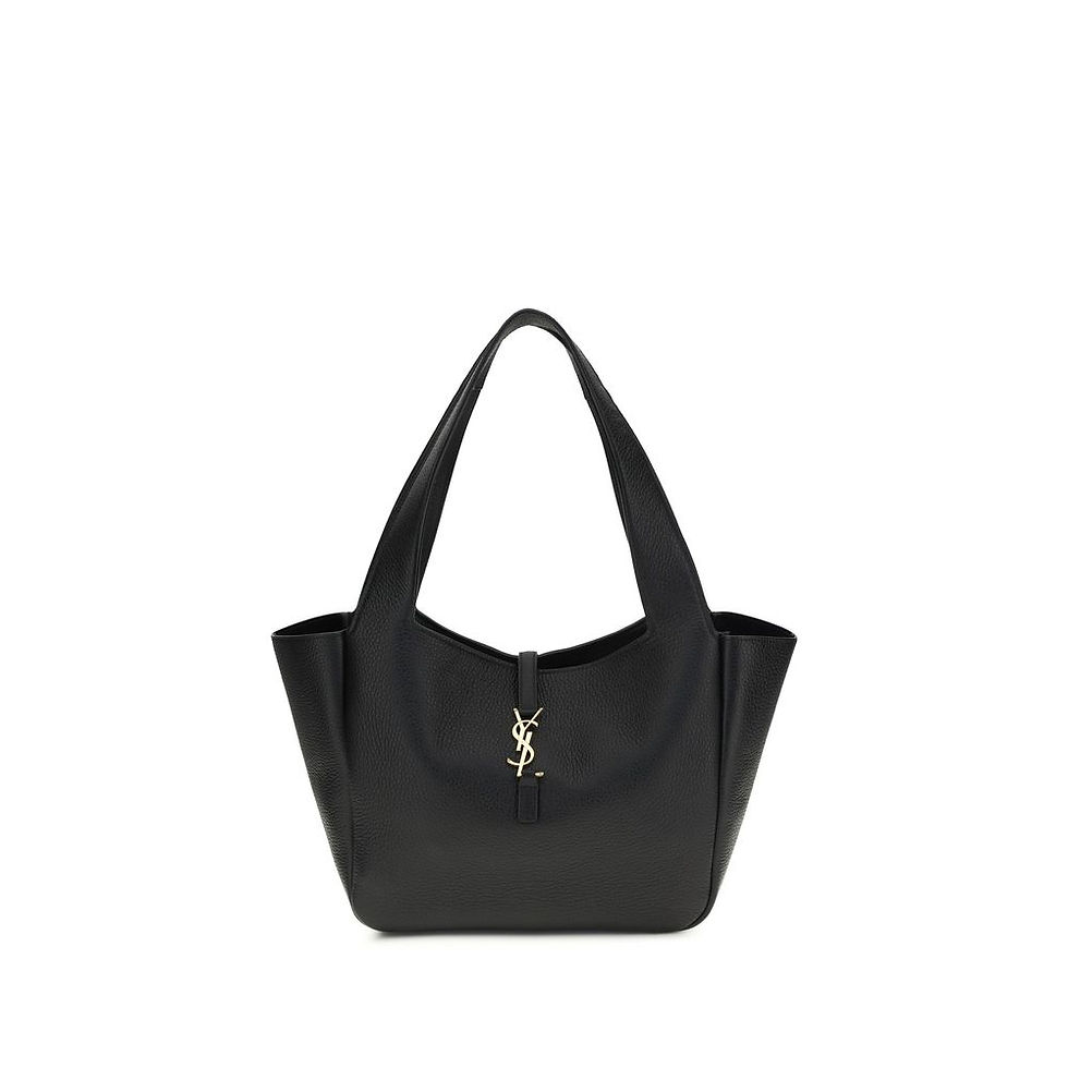 Thumbnail: Saint Laurent Black Other Fibres Shoulder Bag