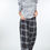 Thumbnail: High Waist Plaid Print Wide Leg Pants