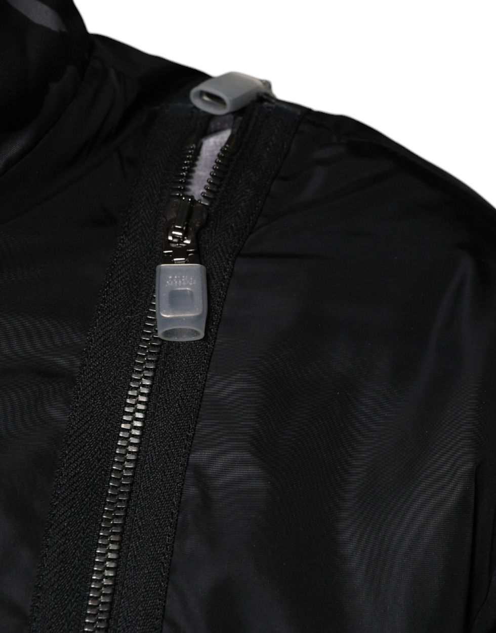 Thumbnail: Dolce & Gabbana Black Nylon Full Zip Men Bomber Jacket