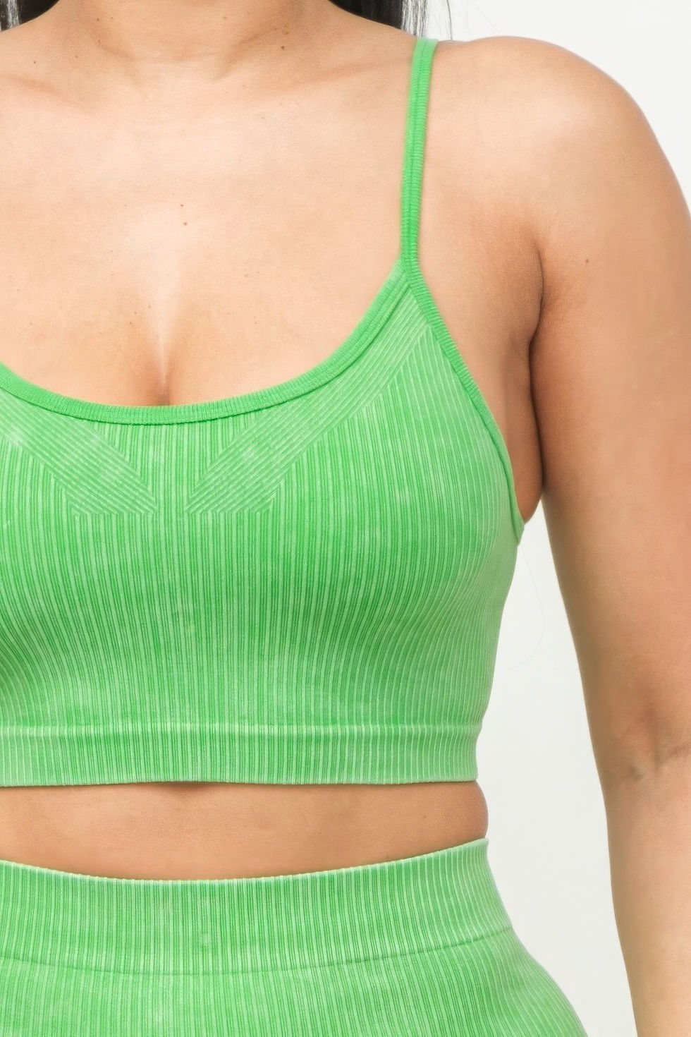 Thumbnail: Washed Seamless Basic Tank Top And Shorts Set