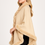 Thumbnail: Faux Fur Trim Hooded Cape Wrap