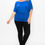 Thumbnail: Short Sleeve Top Featuring A Round Neck And Ruched Sides