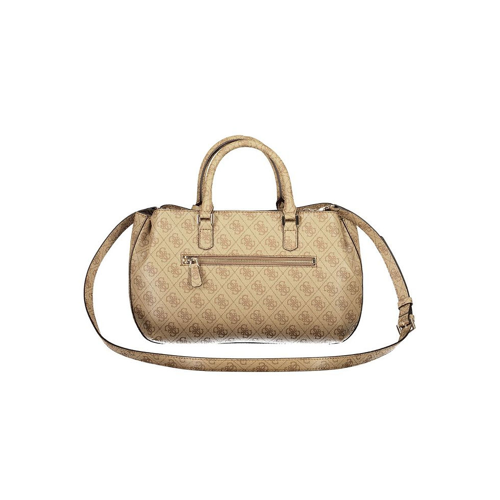 Thumbnail: Guess Jeans Beige Polyurethane Women Handbag