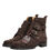 Thumbnail: Dolce & Gabbana Brown Suede Leather Buckle Ankle Boots Shoes