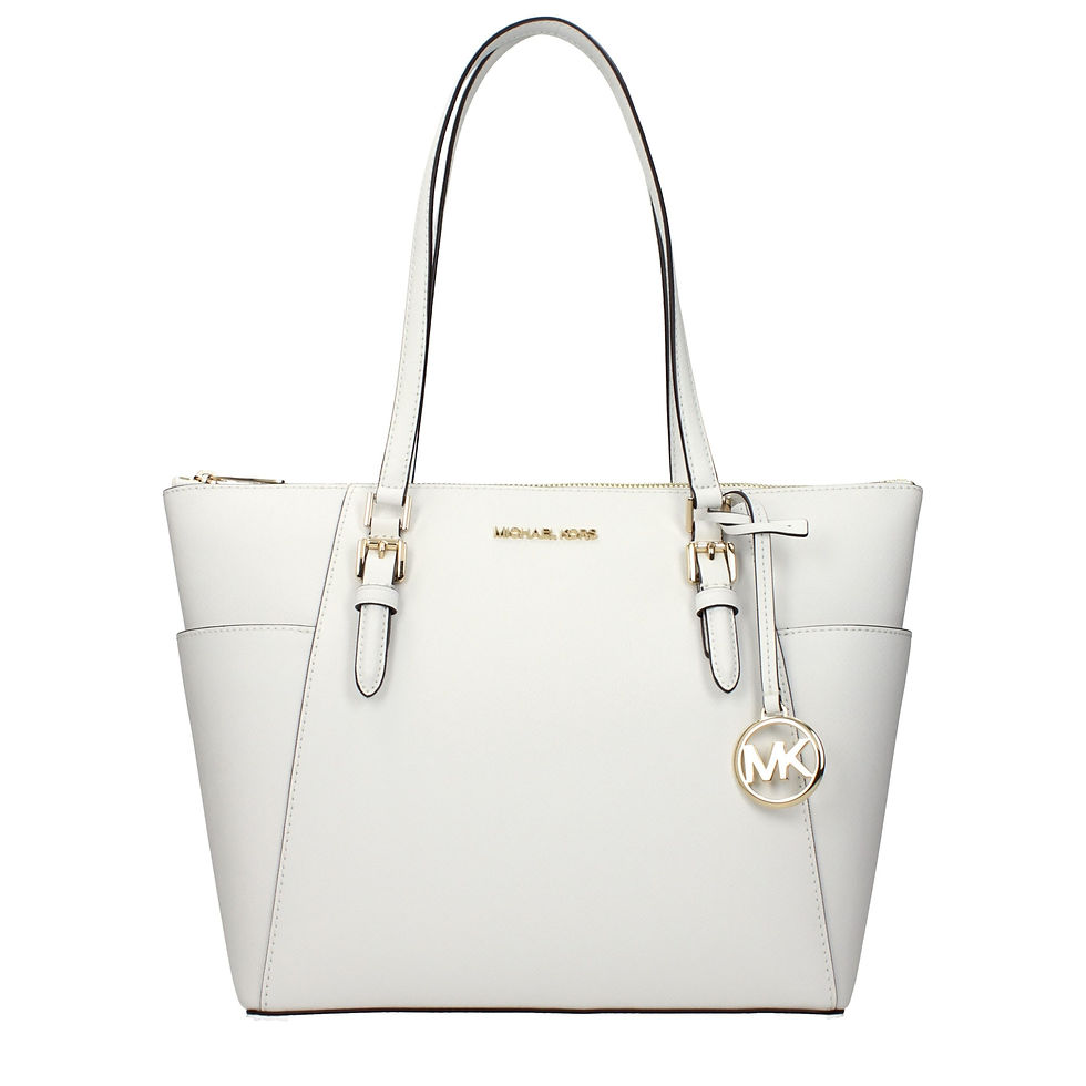Thumbnail: Michael Kors White Leather Shoulder Bag