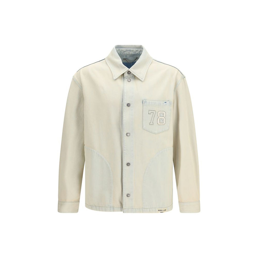 Thumbnail: Golden Goose Beige Cotton Denim Jacket