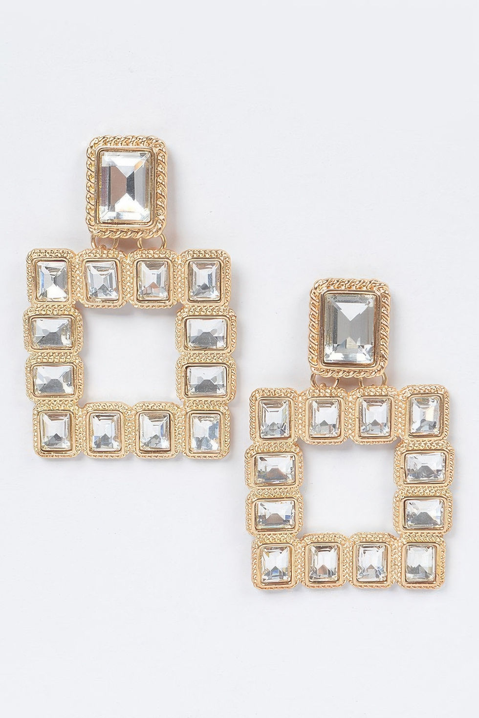 Thumbnail: Multi Square Gemstone Earrings