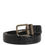 Thumbnail: Dolce & Gabbana Men Black Exotic Leather Metal Buckle Belt