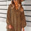 Thumbnail: V Neck Drop Shoulder Cheetah Print Tunic Dress