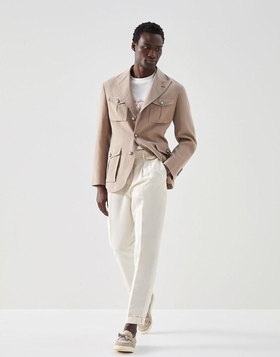 Thumbnail: Brunello Cucinelli Brown Linen Jacket