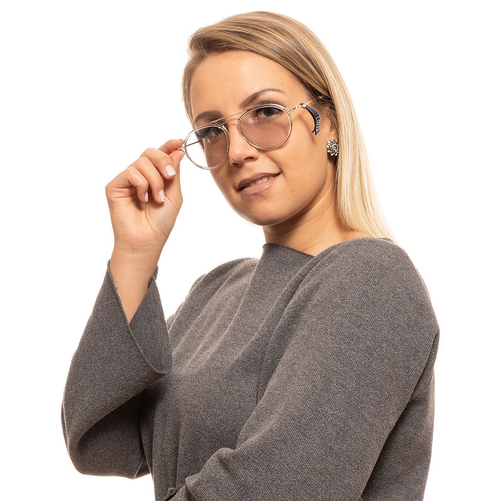 Thumbnail: Lozza Gold Metal & Plastic Sunglasses