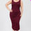 Thumbnail: Plus Size Square Neck Ruched Bodycon Midi Dress