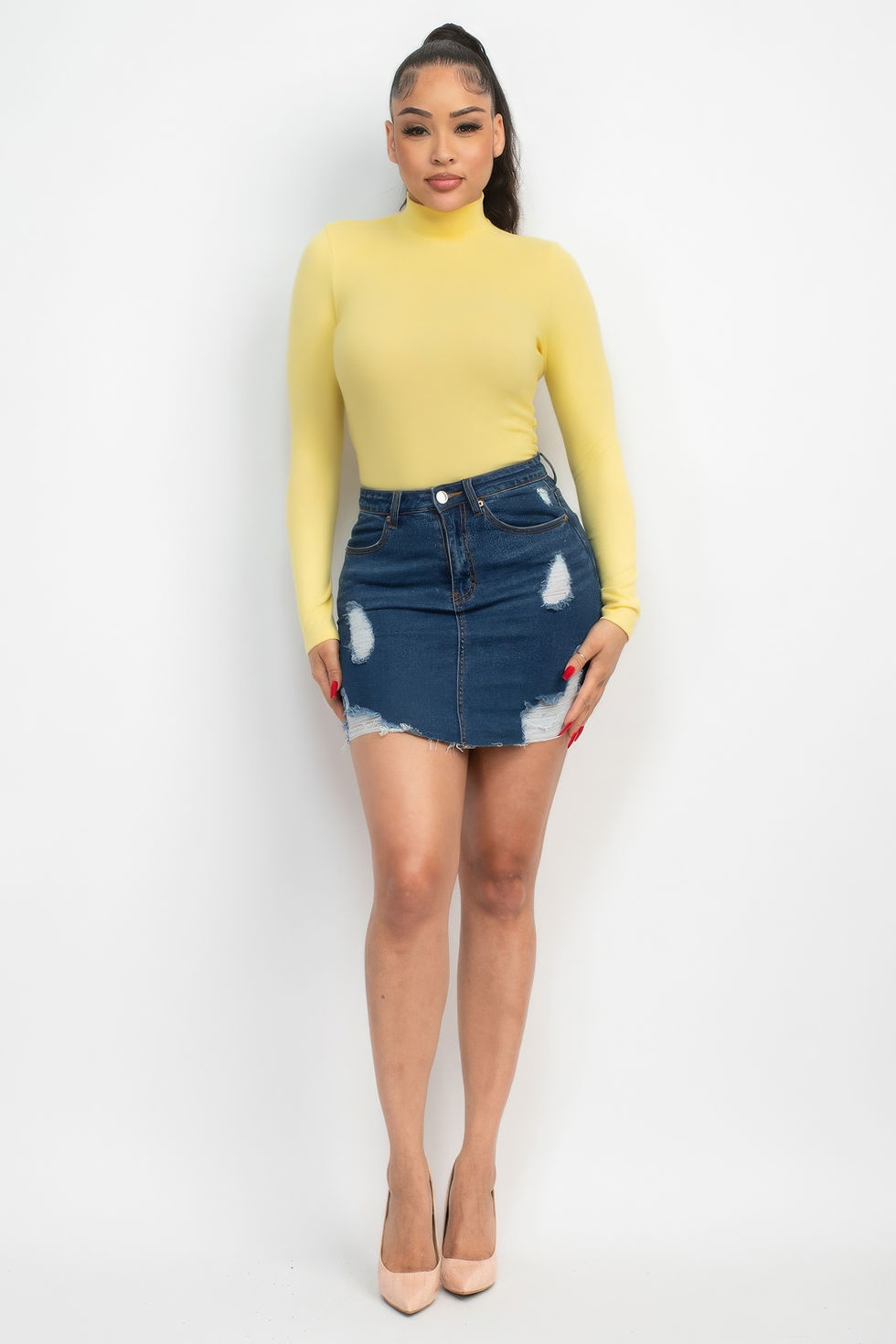 Thumbnail: Mock Neck Long Sleeve Top