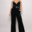 Thumbnail: Samba Rhinestone Belt Velvet Jumpsuit