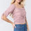 Thumbnail: Elbow Slv Smocked Ruched Woven Top