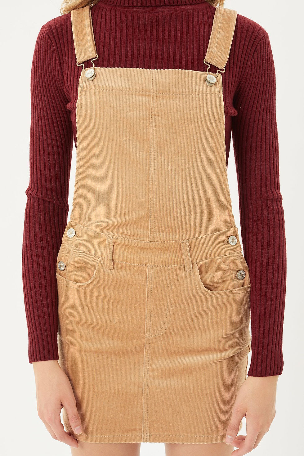 Thumbnail: Overall Dress W/ Adjustable Straps, Belt Loops, And Two Front And Back Pockets