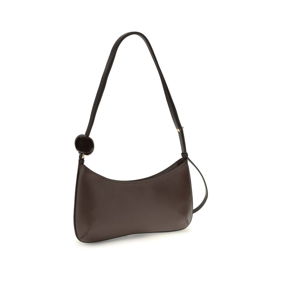 Thumbnail: Jacquemus Brown Calf Leather Bos Taurus Shoulder Bag