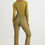 Thumbnail: Green Cut-out Tie Knit Long Sleeve Bodysuit