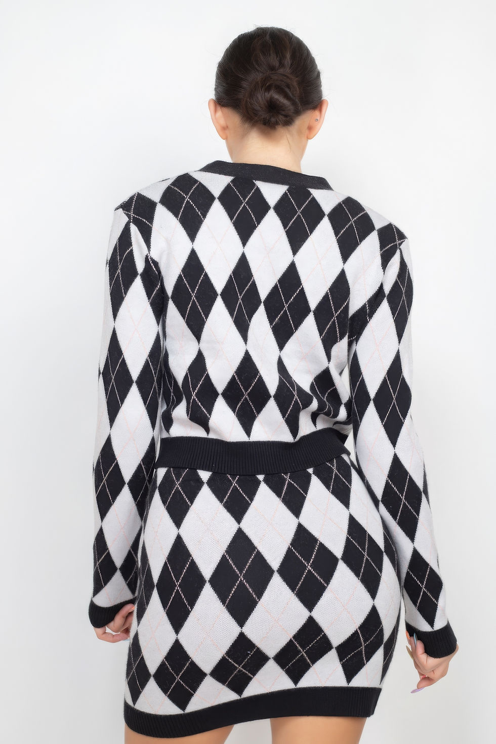 Thumbnail: Diamond Button-front Cardigan Top