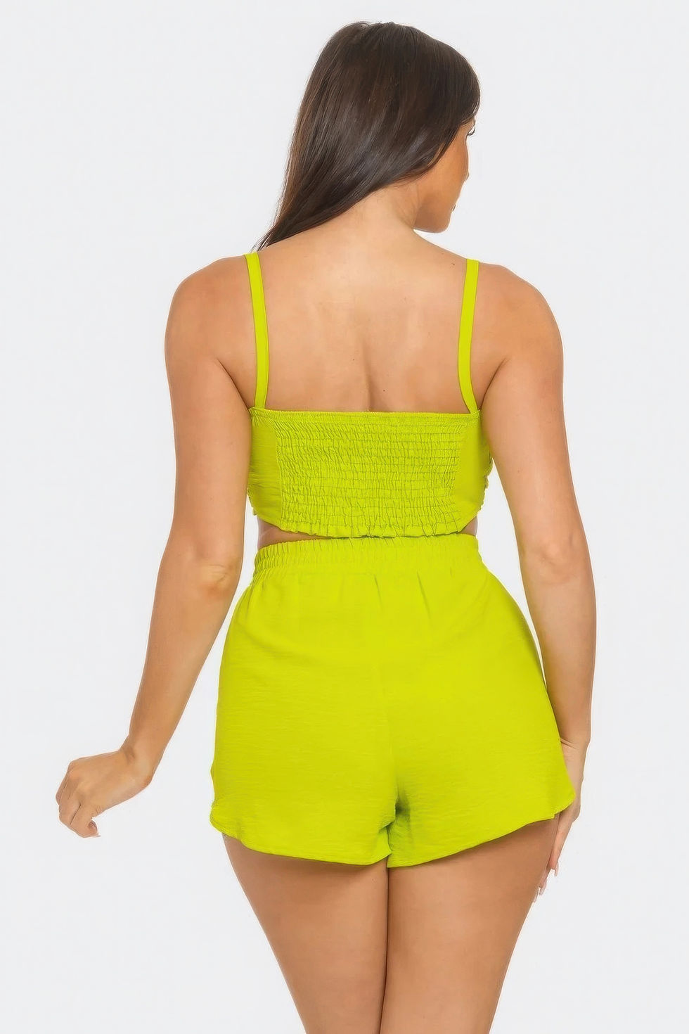Thumbnail: Front Oversized Bow Twisted Tie Top And Shorts Set