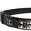 Thumbnail: Dolce & Gabbana Black Leather Studded DG Metal Buckle Belt
