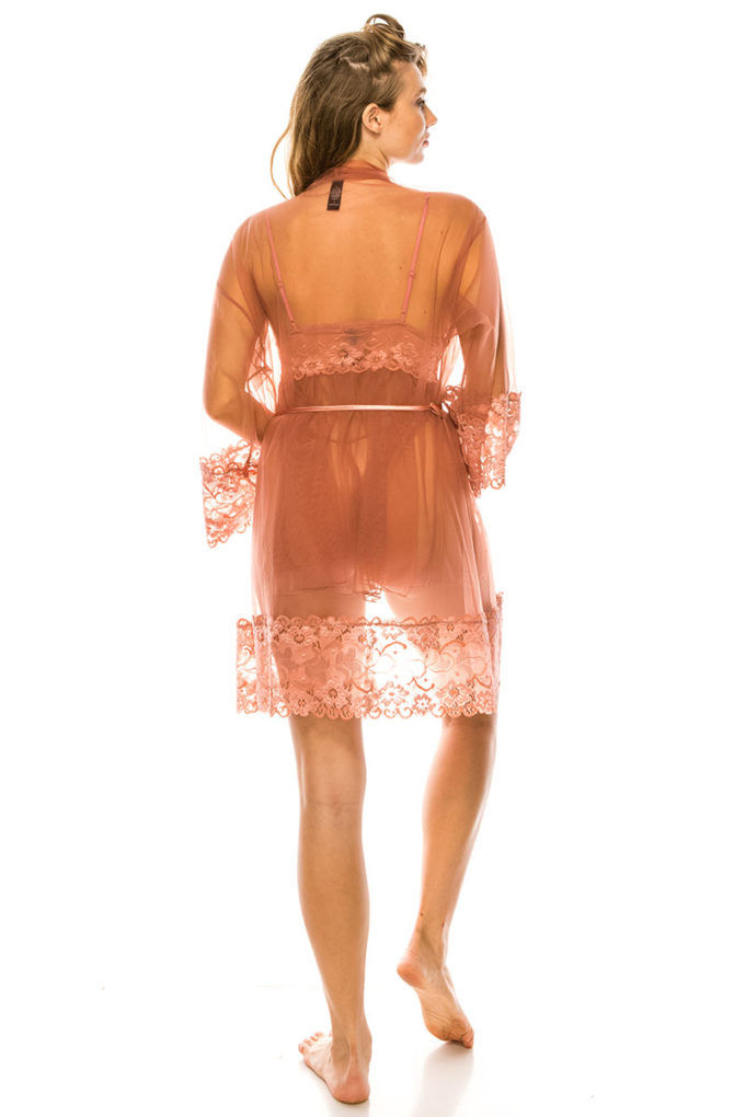 Thumbnail: 3pc Mesh Robe Set