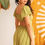 Thumbnail: Light Green Woven Puff Short Sleeve Open Back Flare Mini Dress