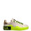 Thumbnail: Dolce & Gabbana White Yellow Portofino Leather Sneakers Shoes