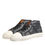 Thumbnail: Dolce & Gabbana Black White Canvas Logo Mid Top Sneakers Shoes