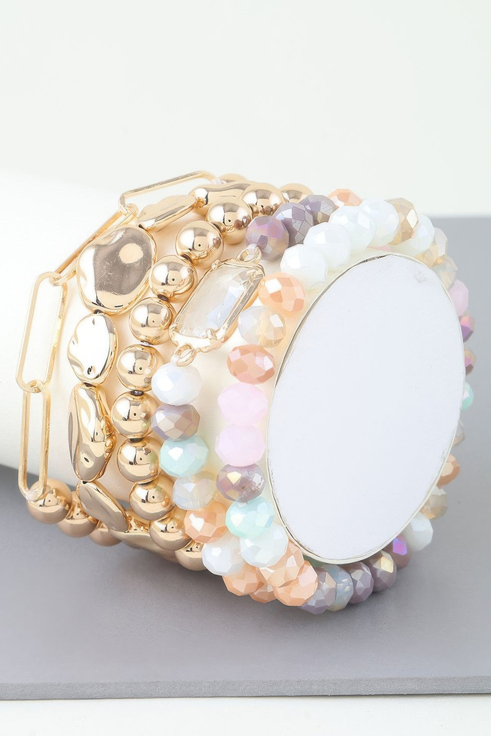 Thumbnail: Multicolor Crystal Beaded Bracelet