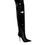 Thumbnail: Dolce & Gabbana Black Patent Leather Knee High Boots Shoes
