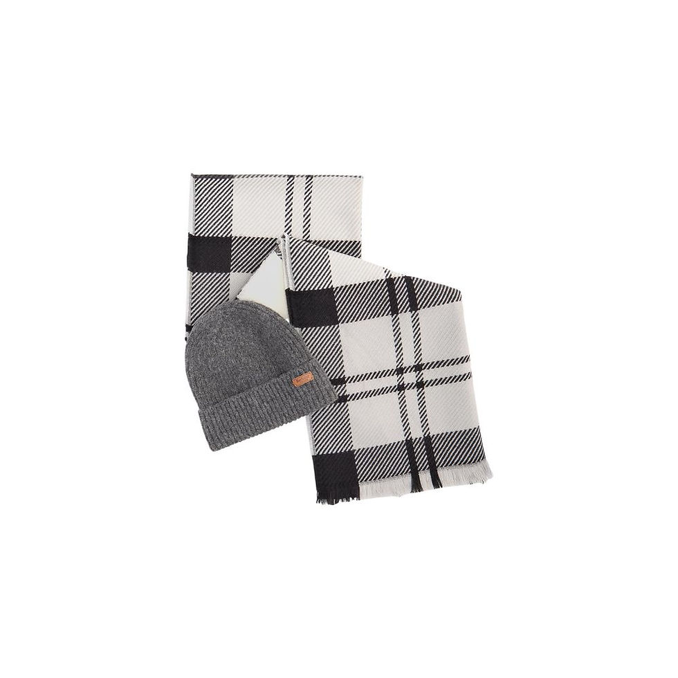 Thumbnail: Barbour Gray Polyester Beanie
