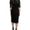 Thumbnail: Dolce & Gabbana Black Floral Lace Sheath Knee Length Dress