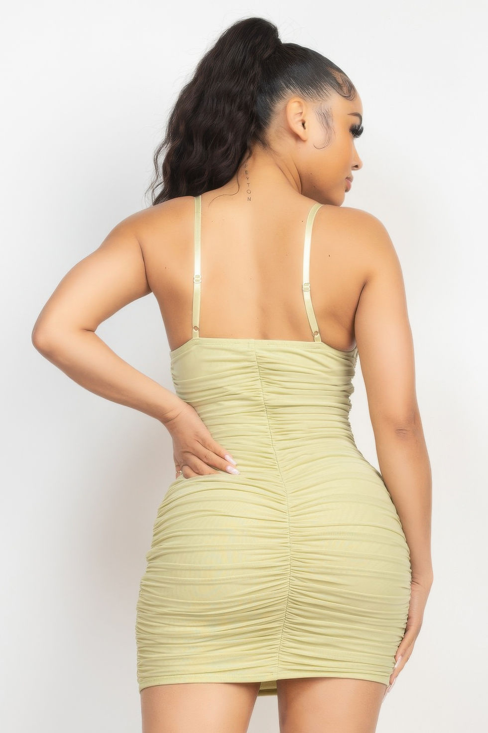 Thumbnail: Stone Cami Shirred Bodycon Dress