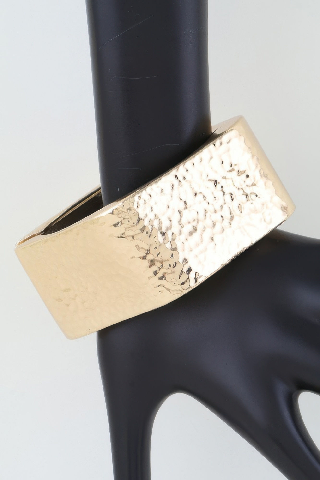 Hammered Wide Cubic Cuff Bracelet