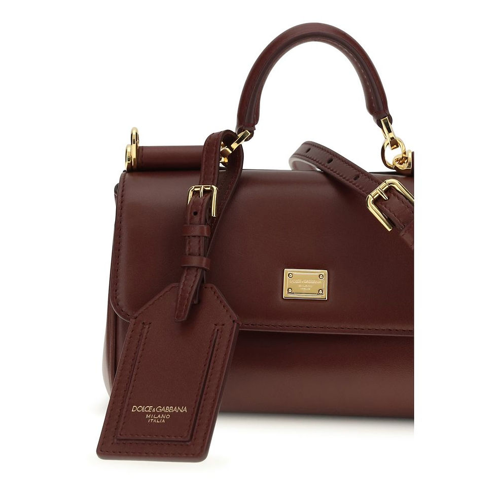 Thumbnail: Dolce & Gabbana Brown Calf Leather Bos Taurus Handbag