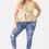 Thumbnail: Plus Floral Button-up Sleeveless Flare Hem Top
