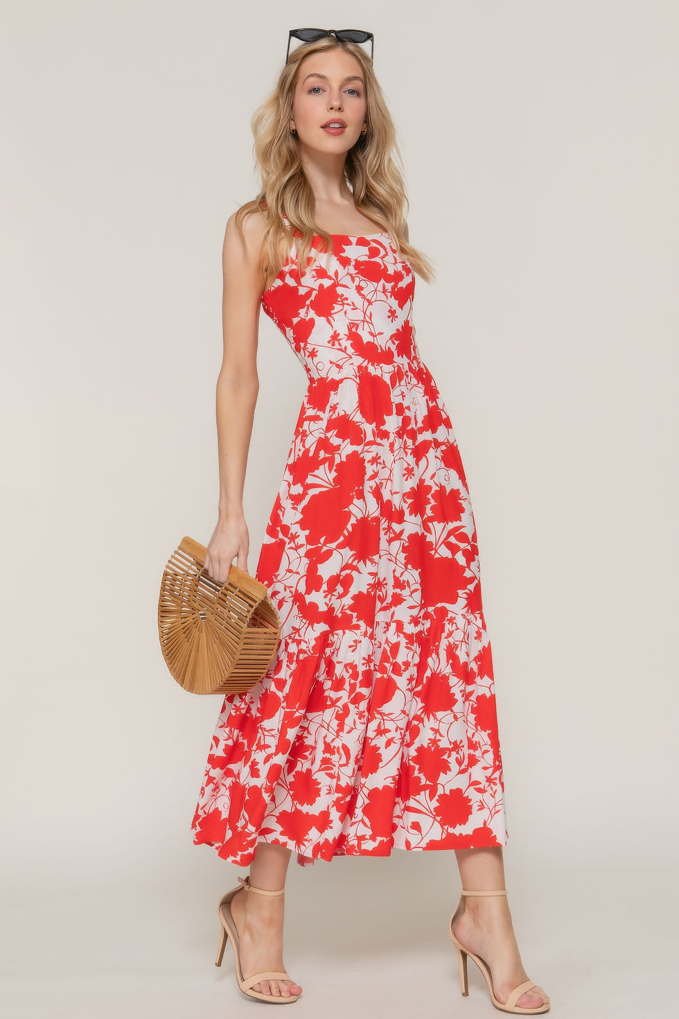 Thumbnail: Floral Print Cami Midi Dress